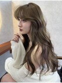 透明感ラベンダーアッシュボブ 大人可愛いベージュレイヤーロブ