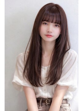 ヘアーディープ(hair deep) パッツン前髪×ココアブラウン