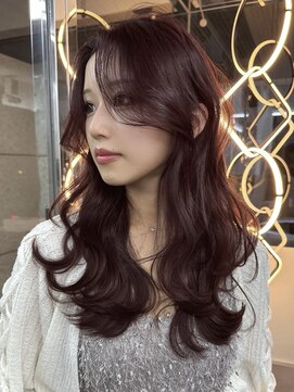 ラ キング(LA KING) ワインレッド/ボルドー/ダブルカラー/ブリーチ/名古屋栄