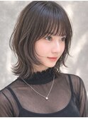 タッセルボブウルフボブマッシュウルフミディアムヘアカラー