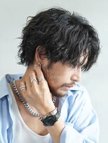 フィフス 大分(fifth)&nbsp;大分波巻きスパイラルパーマメンズカットセンターパートウルフ