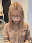 38. ミルクブラウン/レイヤーカット/顔周り/前髪