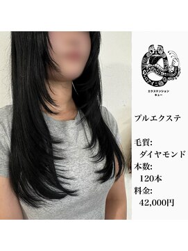 エクステンション キュー(extension Q) プルエクステ/ダイヤモンド毛質52cm(胸下)