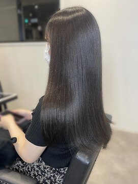 モッズヘア 足利(mod'hair) 夏ボブ透明感艶感ストレート髪質改善夏カラーブラウン