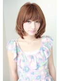 小顔狙いのひし形レイヤーボブ