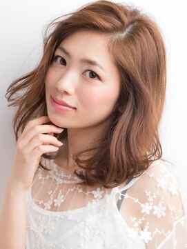 ノブヘアデザイン 杉田店(NOB hairdesign) 〈NOB杉田店〉マロンベージュパーマこなれミディかきあげ