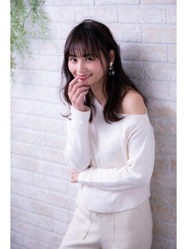 ヘアーアートシフォン 池袋西口店(Hair art chiffon) 伸ばしかけくせ毛風くびれセミディ無造作カールピンクアッシュ