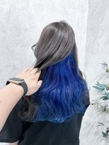 デミヘアー(Demi hair) インナーカラー×ネイビーブルー