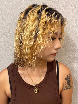 ビンゴ(BINGO) ba797ニュアンスカラーブリーチオンカラー波パーマワンカール