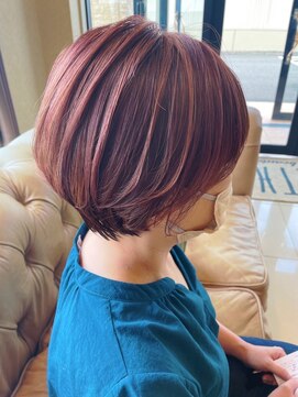 アース コアフュールボーテ 上越店(EARTH coiffure beaute) アプリコット白髪ぼかしハイライト
