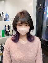 トレチェント 町田店(TRECENTO) 韓国ウルフ☆ハッシュカット×ピンクバイオレット◎20代30代