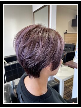 リレーションヘアーデザイン(Relation hair design) ハイライト　ハンサムショート