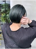 〈冬おすすめ！似合わせボブ×深みモスグリーン〉