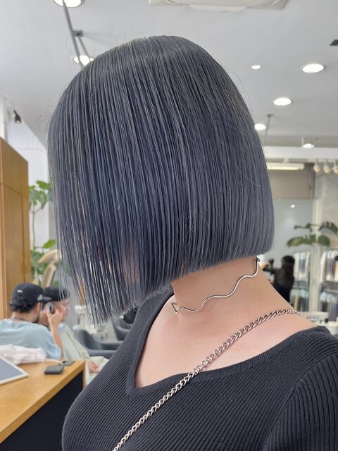 【RITZY】ice blue × bob cut