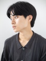 モッズヘアー メン 戸田公園店(mod's hair men)&nbsp;センターパートで小顔に!ネイビーブラック束感マッシュc戸田公園