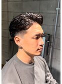 七三分け×フェード