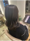 ハイライトベージュ×透明感×ミディアムレイヤー