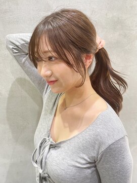 ロンドイディールバンダイ 新潟万代(Lond ideal) レイヤーカット/オリーブベージュ/前髪/韓国/髪質改善/新潟万代