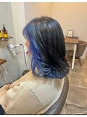 ネイビーインナーカラー