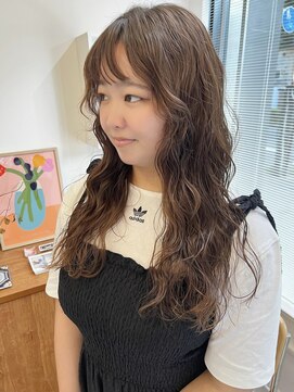 ヘアーアイスカルテット(HAIR ICI QUARTET) ゆるふわ大人可愛い♪20代30代ロングパーマピンクベージュ