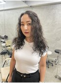 ハードパーマスパイラルパーマロング