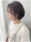 say.こなれミディ前髪なしショートボブ透明感カラーイメチェン