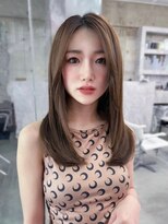 フィヴェント(Fivent) 黒髪ボブルフネビージュ小顔ワンレン顔まわり韓国レイヤーカット