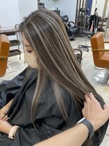 エトラ 渋谷店(etora)&nbsp;小顔 ネビージュ　グレージュハイライトカラー◎