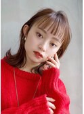 【GEEKS渋谷】キャラメルベージュ/20代30代/冬ヘア/オン眉/小顔