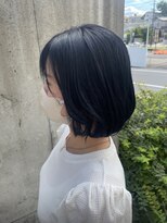 ブランシェ 西松山店 ブルーブラック×ボブ