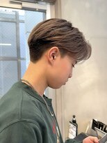 メンズセンターパート