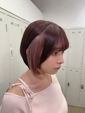 アッシュ 下北沢店(Ash) ピンクブラウン×ペールピンクイヤリングカラー