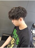 刈り上げマッシュツイストスパイラルパーマ