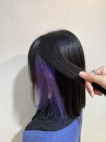 アズール 草加(azule) イヤリングカラー　紫　　インナーカラー