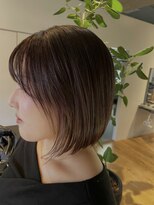 ヒクルーム(HIQU ROOM)&nbsp;ピーチベージュ×ボブ