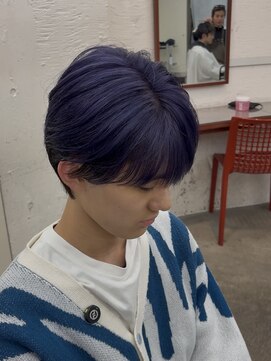 テンバイリップスヘアー(TEN by LIPPS hair) 色落ちシルバーになるディープパープルシースルーマッシュ