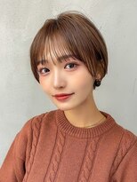 ギークス(GEEKS)&nbsp;【GEEKS渋谷】ウォームブラウン/冬カラー/大人ショートボブ/小顔