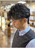 波巻きフェザーパーマ