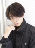前下がりセンターパート束感ニュアンス毛流れパーマ