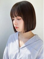 アドラーブル 長岡リバーサイド千秋店(adorable)&nbsp;ブリーチなしカラー艶髪ボブカット髪質改善韓国風ヘア透明感