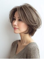 Heart's美人設計と白髪ぼかし専門店 青山表参道店 脱白髪染め/ショートヘア【ハーツ】&nbsp;白髪ぼかし脱白髪染め似合わせショートボブ40代50代60代