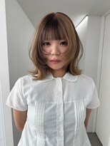イロウ 山口どうもん店(IROW)&nbsp;レイヤーボブデザインカラー/ハネエク/エクステ／シールエクステ
