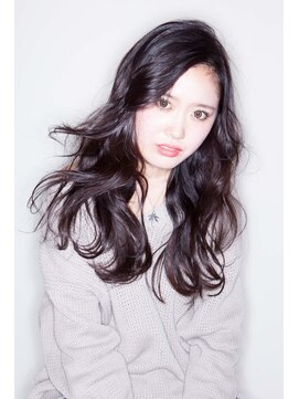 エール(a:le) ブルーブラックかきあげバング