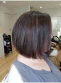 自然にまとめたい矯正スタイル/ボブ