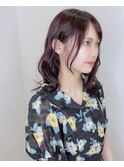 ブリーチなし透明感のあるアッシュパープル