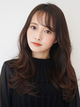 ジーナ セントラル銀座(Zina) セシルカットフリンジウェーブ×大人かわいい前髪ココアブラウン