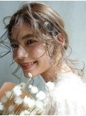 おくれ毛美髪韓国ヘア顔周りレイヤーミディアムロング_38086