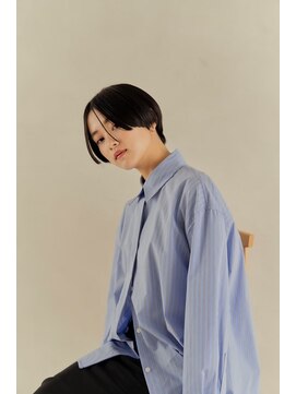 ハイレート ウニクス川越店(Hairate) 【Hairate本川越】センターパートのナチュラルハンサムショート