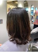 フルバング/似合わせカット/レッドブラウン/30代40代/人形町