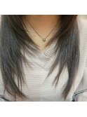 縮毛矯正+イルミナカラー全体に